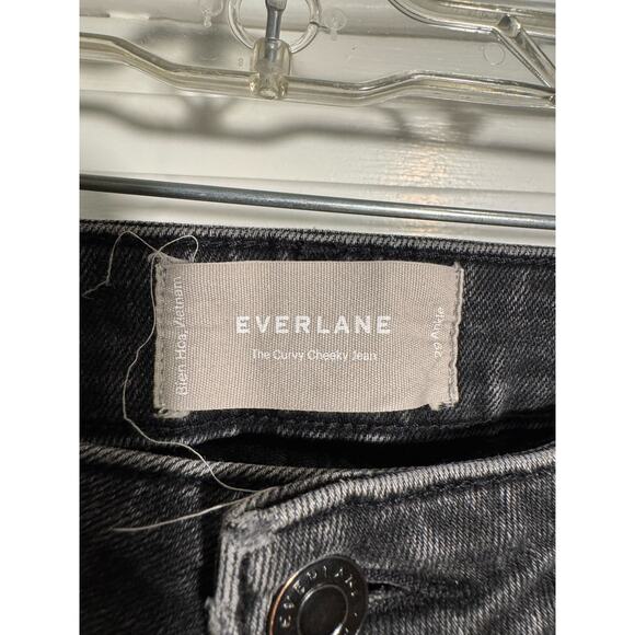 Everlane Curvy Cheeky Jean 29 Ankle Black Wash - Picture 5 of 11